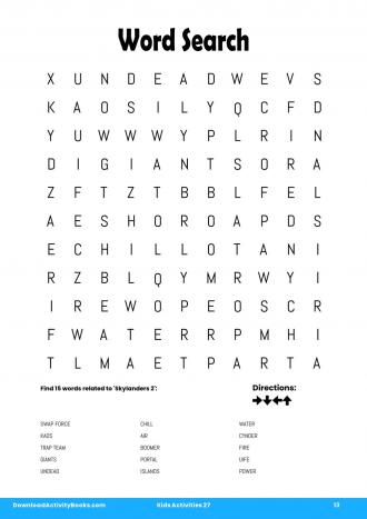 Word Search #13 in Kids Activities 27
