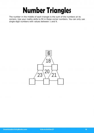Number Triangles #16 in Kids Activities 27
