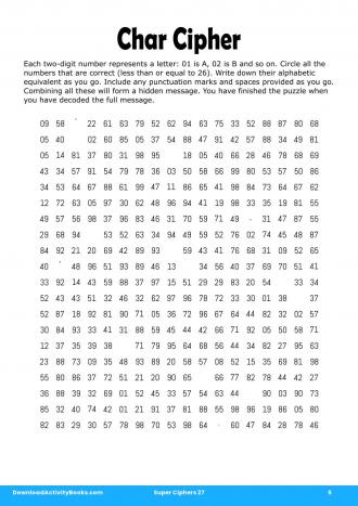 Char Cipher in Super Ciphers 27