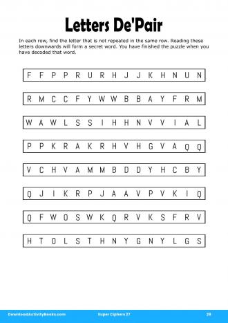 Letters De'Pair #29 in Super Ciphers 27