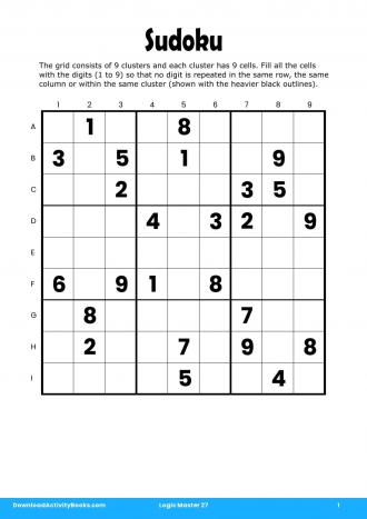 Sudoku #1 in Logic Master 27