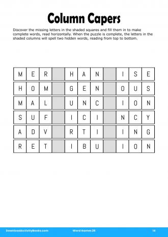 Column Capers in Word Games 26
