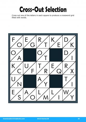 Cross-Out Selection in Word Games 26