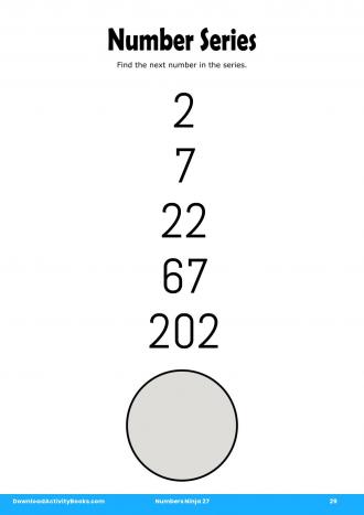 Number Series in Numbers Ninja 27