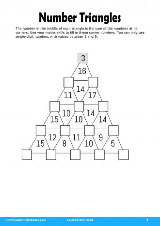 Number Triangles #8 in Adults Activities 28