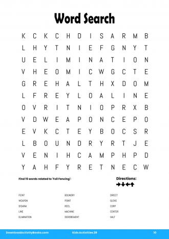 Word Search #10 in Kids Activities 28