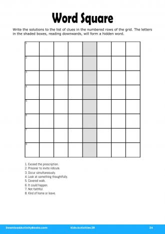 Word Square in Kids Activities 28