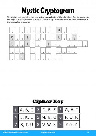 Mystic Cryptogram #12 in Super Ciphers 28