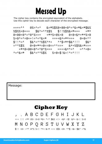 Messed Up in Super Ciphers 28