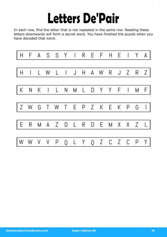 Letters De'Pair in Super Ciphers 28