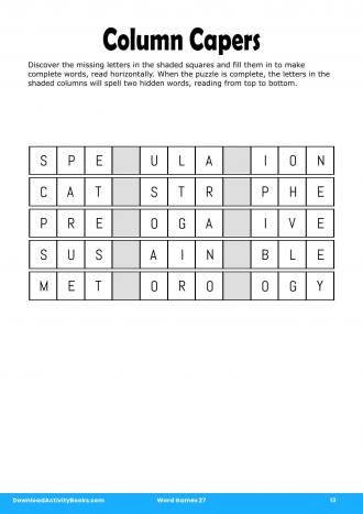 Column Capers in Word Games 27