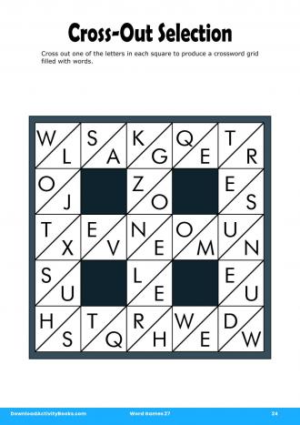 Cross-Out Selection in Word Games 27