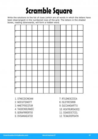 Scramble Square #27 in Word Games 27