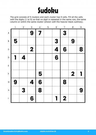Sudoku #5 in Adults Activities 29