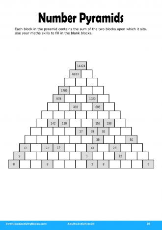 Number Pyramids in Adults Activities 29