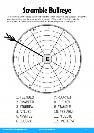 Scramble Bullseye #23 in Adults Activities 29