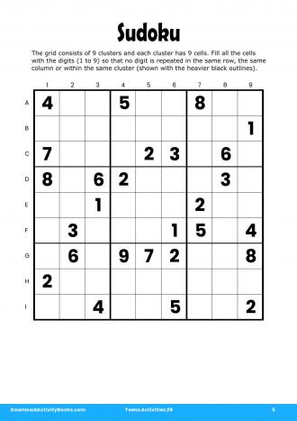 Sudoku #5 in Teens Activities 29