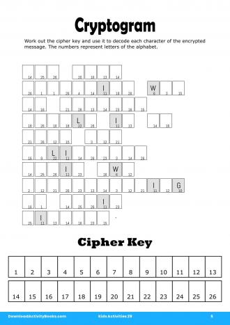 Cryptogram #5 in Kids Activities 29
