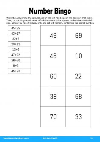 Number Bingo in Kids Activities 29