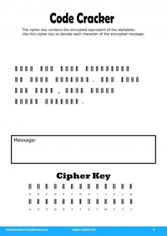 Code Cracker in Super Ciphers 29
