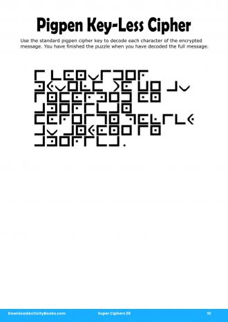 Pigpen Cipher in Super Ciphers 29