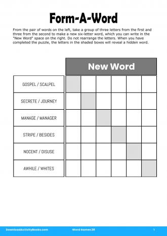 Form-A-Word in Word Games 28
