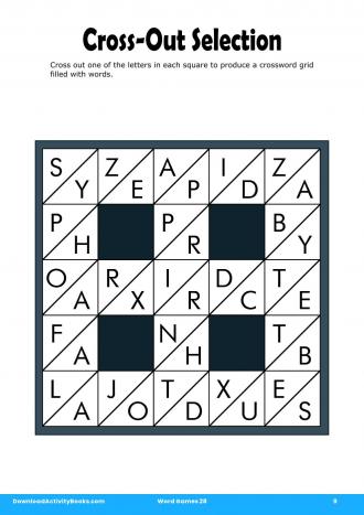 Cross-Out Selection in Word Games 28