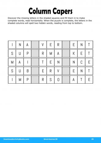 Column Capers in Word Games 28