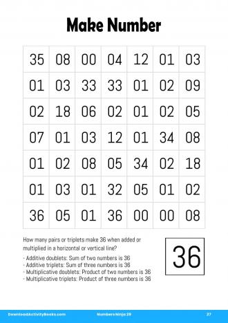 Make Number in Numbers Ninja 29