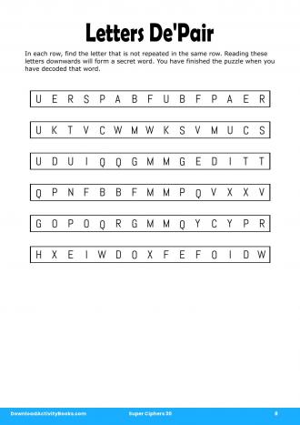 Letters De'Pair #8 in Super Ciphers 30