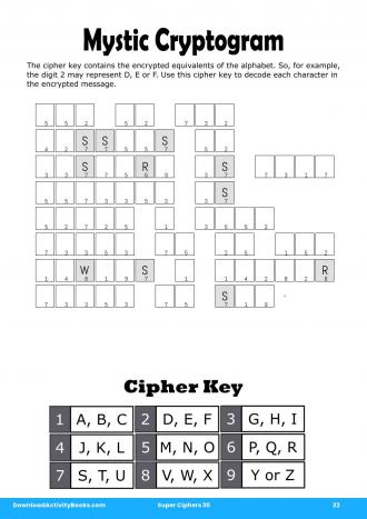 Mystic Cryptogram #22 in Super Ciphers 30