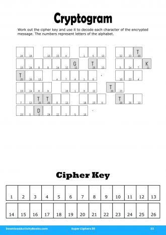 Cryptogram #23 in Super Ciphers 30