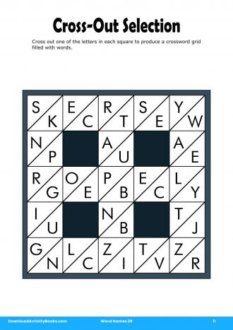 Cross-Out Selection in Word Games 29