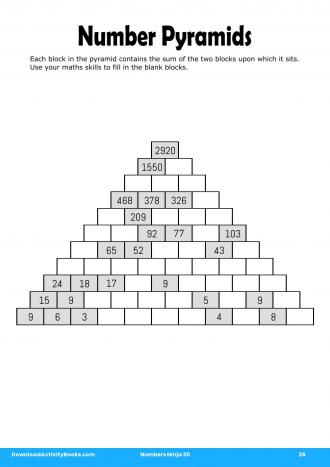 Number Pyramids in Numbers Ninja 30