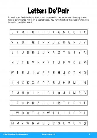 Letters De'Pair #3 in Super Ciphers 31