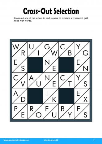 Cross-Out Selection in Word Games 30