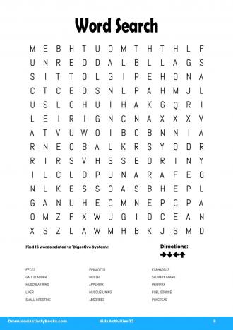 Word Search #9 in Kids Activities 32