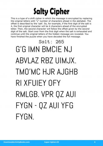Salty Cipher #6 in Super Ciphers 32