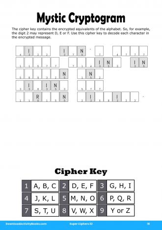 Mystic Cryptogram #16 in Super Ciphers 32