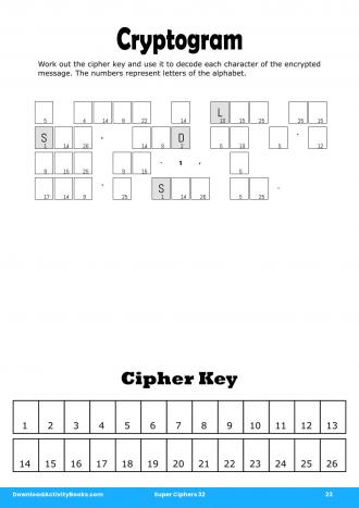 Cryptogram #23 in Super Ciphers 32