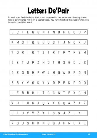 Letters De'Pair #30 in Super Ciphers 32