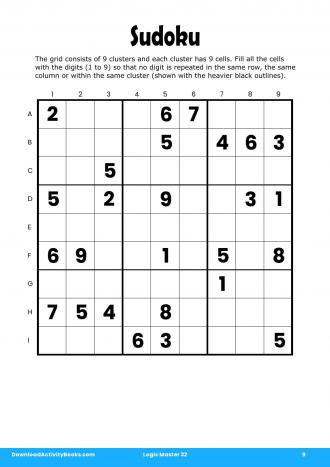 Sudoku #9 in Logic Master 32