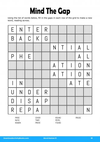 Mind The Gap in Word Games 31