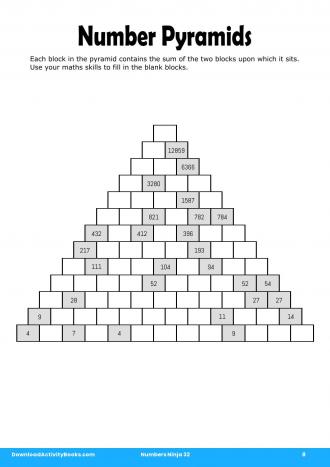 Number Pyramids in Numbers Ninja 32