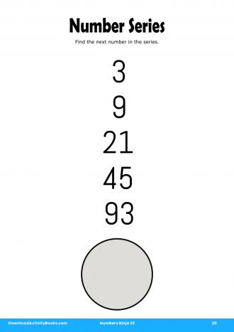Number Series in Numbers Ninja 32