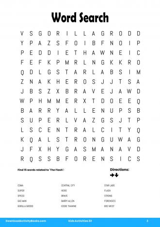 Word Search in Kids Activities 33