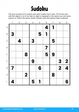 Sudoku in Kids Activities 33