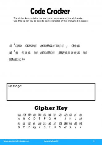 Code Cracker in Super Ciphers 33