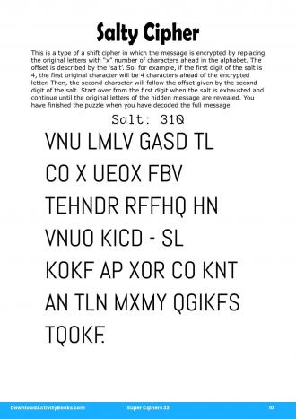 Salty Cipher in Super Ciphers 33