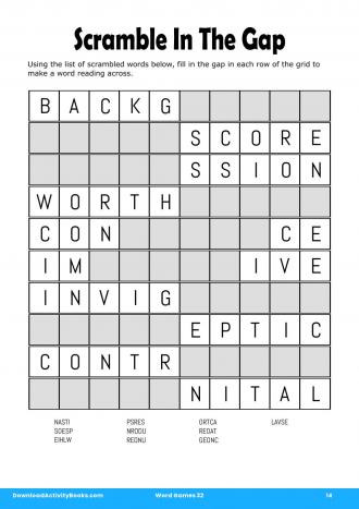 Scramble In The Gap #14 in Word Games 32